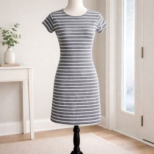 Sail to Sable Navy & White Stripe Short Sleeve Dress
